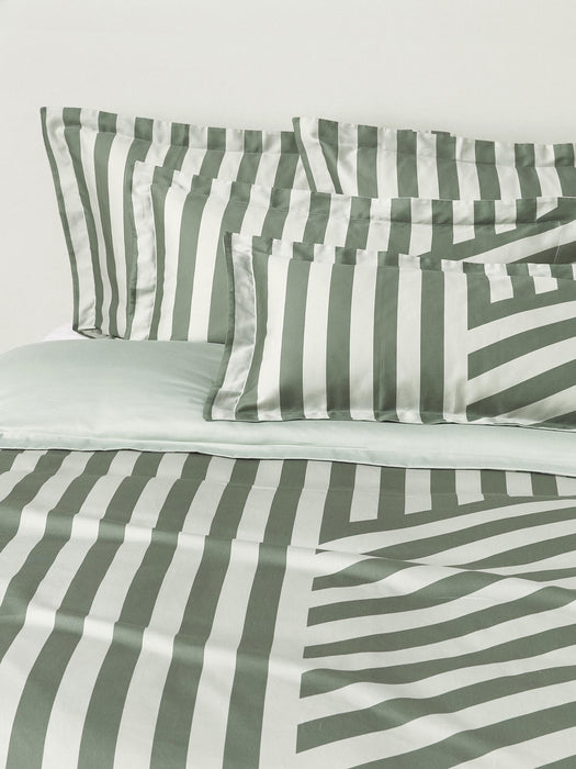 Striped Oxford Cotton Satin Duvet Cover Brendan