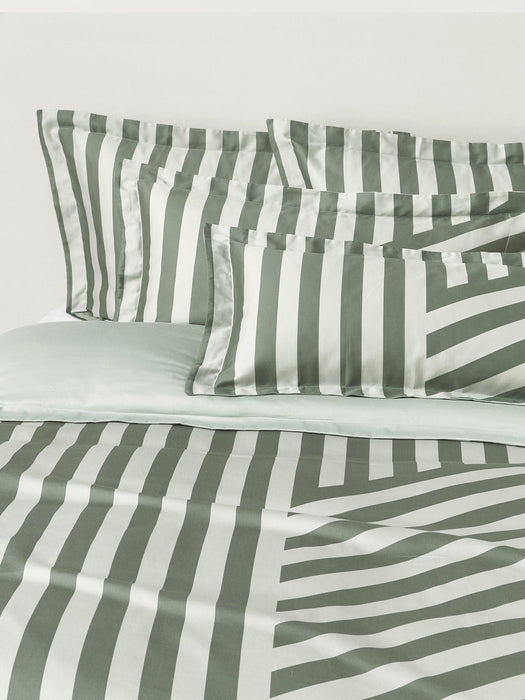 Striped Oxford Cotton Satin Duvet Cover Brendan