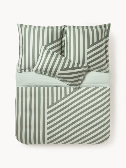 Striped Oxford Cotton Satin Duvet Cover Brendan