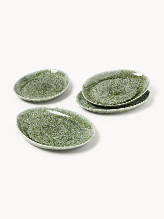 Macey Handmade Organic Shaped Dinner Plates, Set of 4