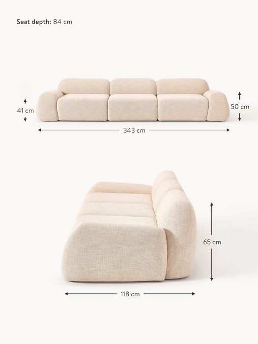 Modular Boucl Sofa Wolke 4-seater