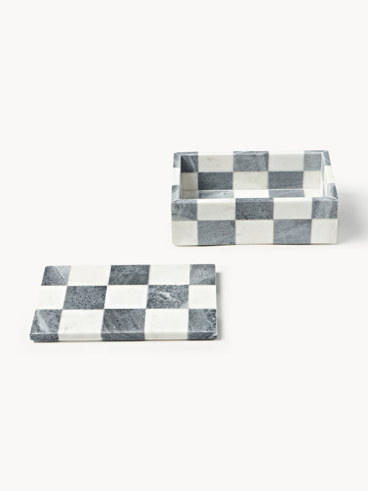 Crosby Studios Marble Jewellery Box Carreaux with Lid