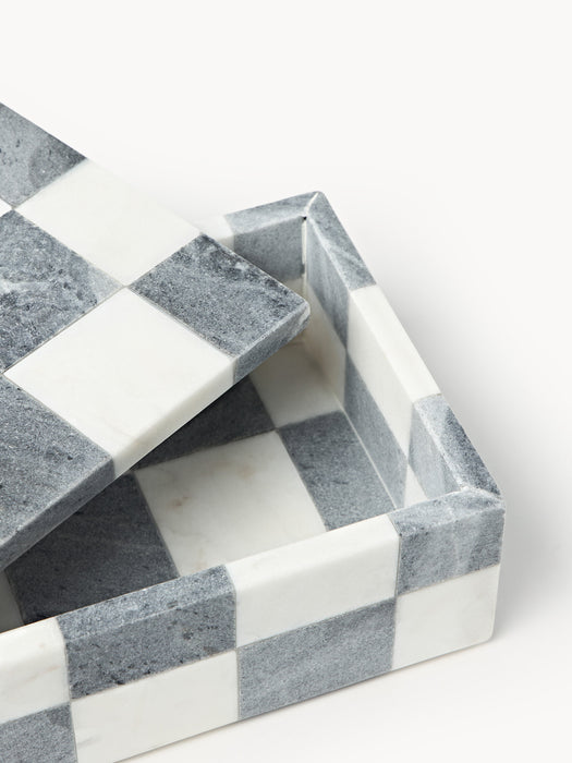 Crosby Studios Marble Jewellery Box Carreaux with Lid