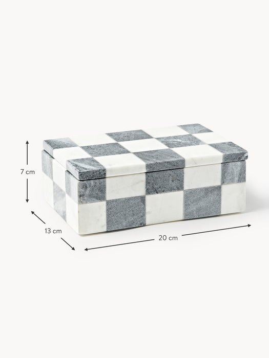 Crosby Studios Marble Jewellery Box Carreaux with Lid