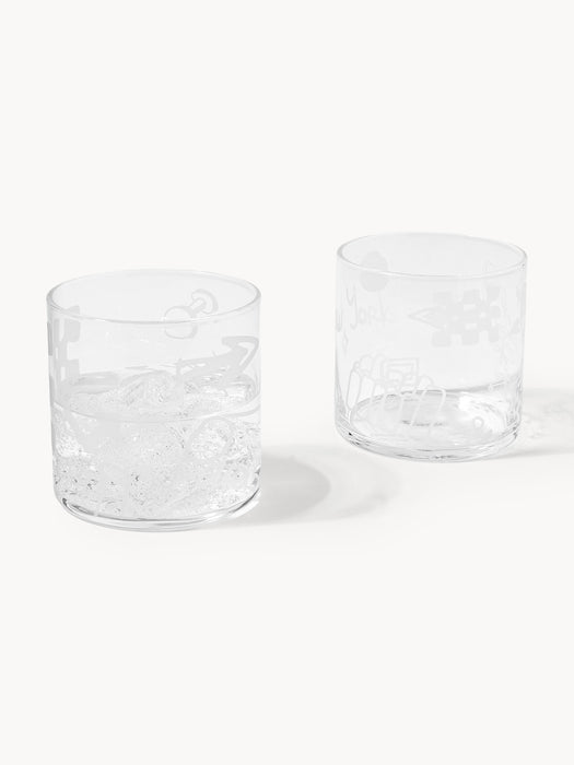 Crosby Studios Handmade Tumblers Cristal Set of 2