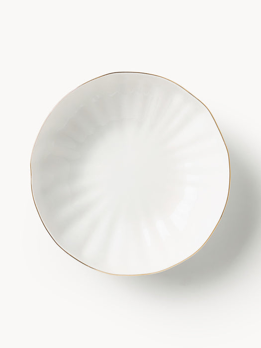 Porcelain Tableware Set Sali with Embossed Pattern 6 people Set of 30