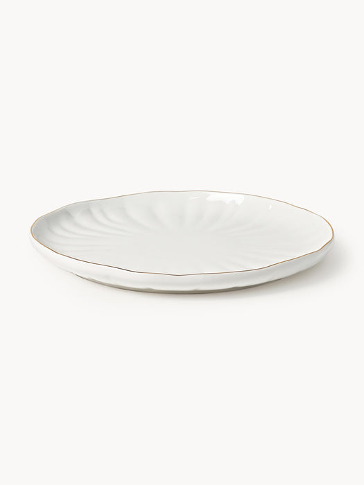 Porcelain Tableware Set Sali with Embossed Pattern 6 people Set of 30