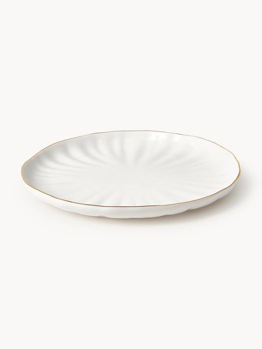 Porcelain Tableware Set Sali with Embossed Pattern 6 people Set of 30