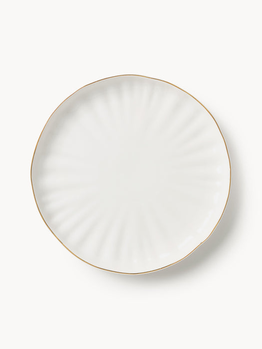 Porcelain Tableware Set Sali with Embossed Pattern 6 people Set of 30