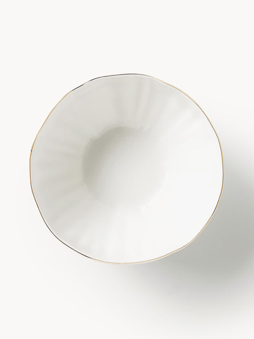 Porcelain Tableware Set Sali with Embossed Pattern 6 people Set of 30