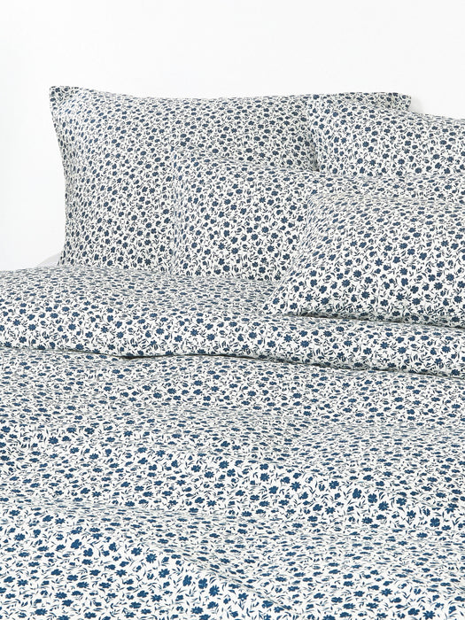 Washed Cotton Duvet Cover Nolana with A Small Floral Pattern