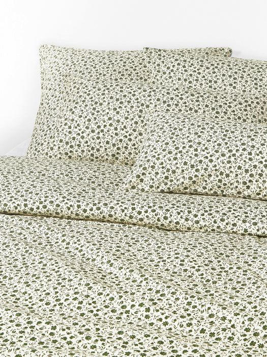 Washed Cotton Duvet Cover Nolana with A Small Floral Pattern