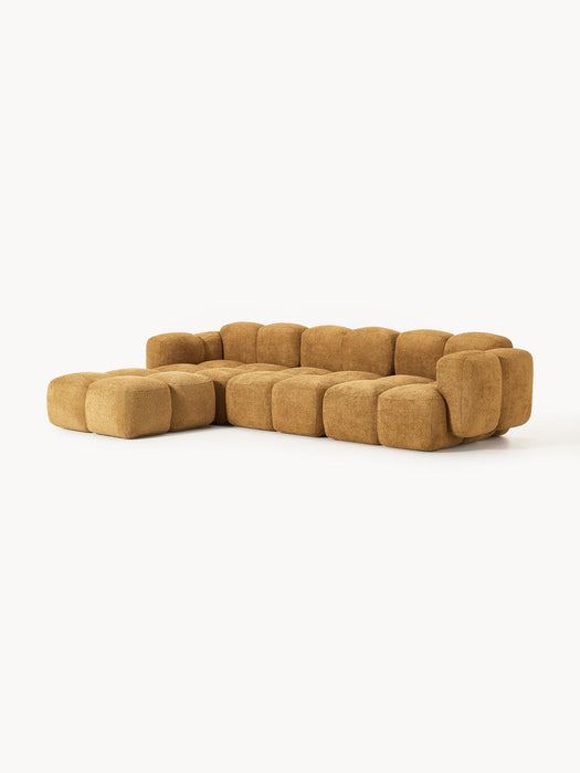 Tayla Modular Teddy-Bouclé Sofa (4-seater) with Ottoman (left/right)