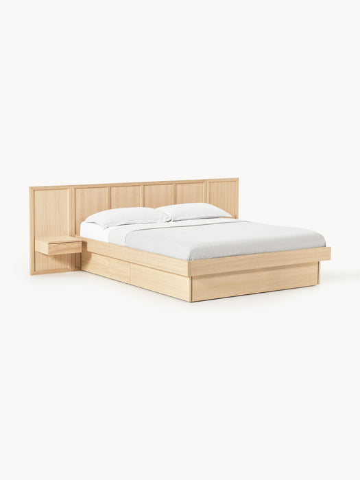 Wooden Bed Nanto with Drawers Tables and Headboard