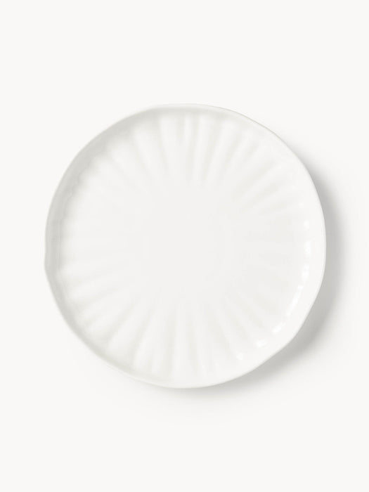 Sali Porcelain Tableware Set with Embossed Pattern, 4 People, Set of 12