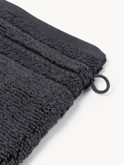 Wash Gloves Luxe with Striped Border Set of 2