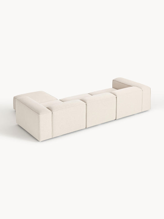 Linen Blend Modular Sofa Lennon 4-seater with ottoman leftright