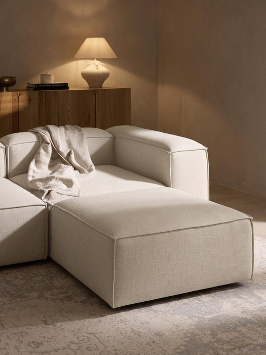 Linen Blend Modular Sofa Lennon 4-seater with ottoman leftright