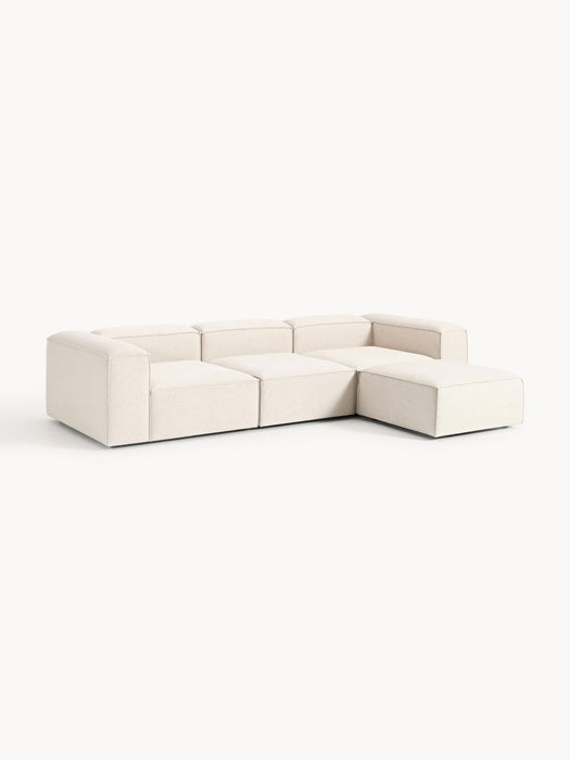 Lennon Linen Blend Modular Sofa (4-seater) with ottoman (left/right)