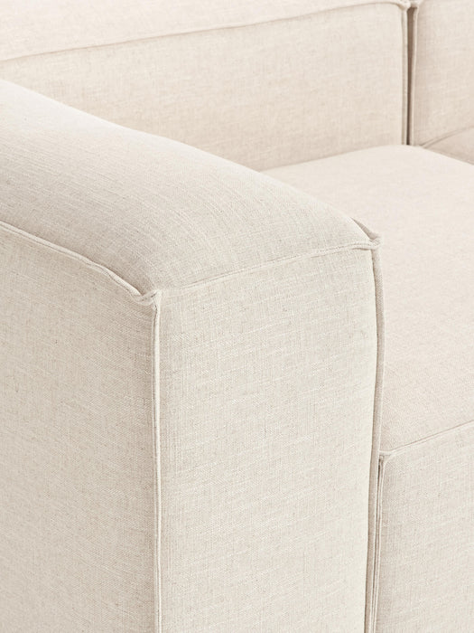 Linen Blend Modular Sofa Lennon 4-seater with ottoman leftright