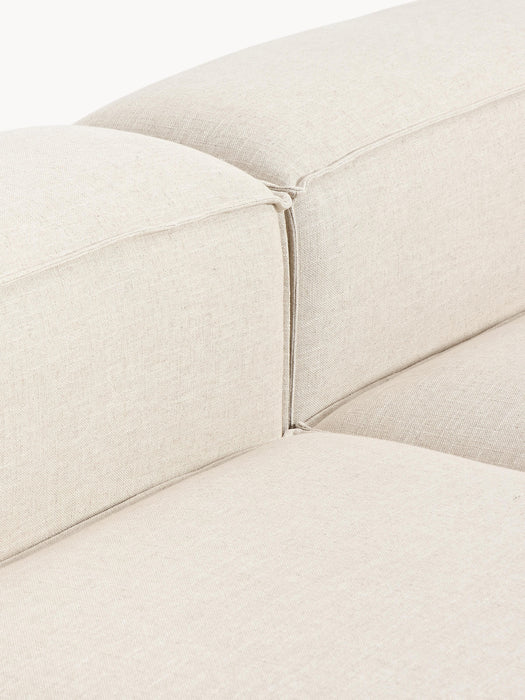 Linen Blend Modular Sofa Lennon 4-seater with ottoman leftright