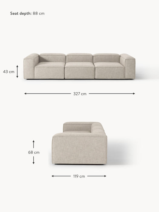 Linen Blend Modular Sofa Lennon 4-seater