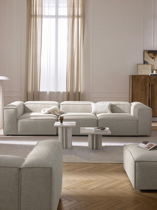 Linen Blend Modular Sofa Lennon 4-seater