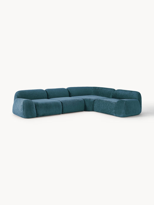 Modular Teddy Boucl Corner Sofa Wolke 4-seater