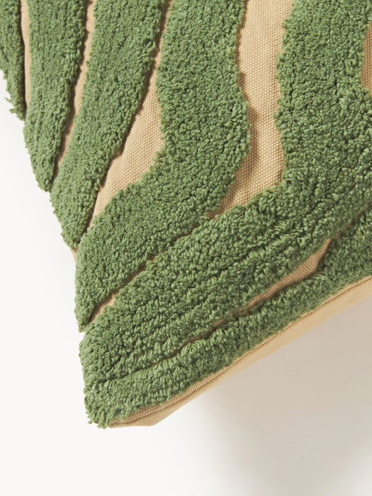 Cushion Cover Mareva with Tufted Wavy Pattern