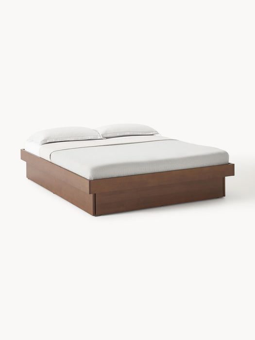 Wooden Bed Sato with Drawers