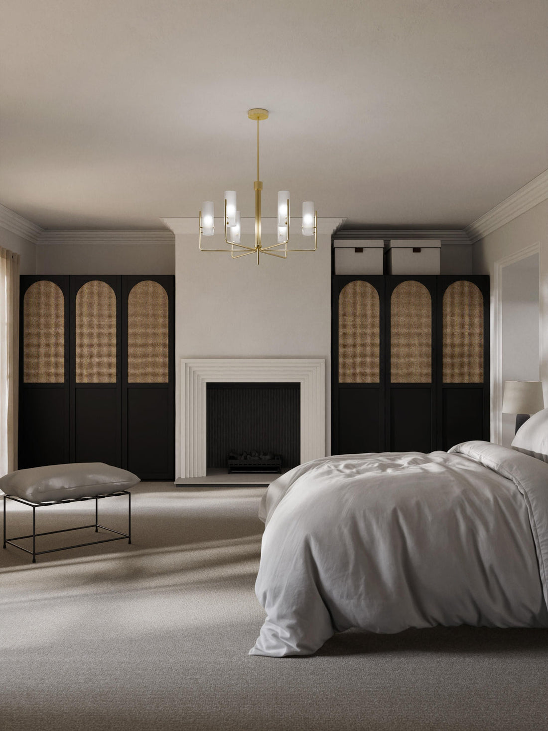 Jeanne Modular Hinged Door Wardrobe, 150 cm Wide, in various sizes