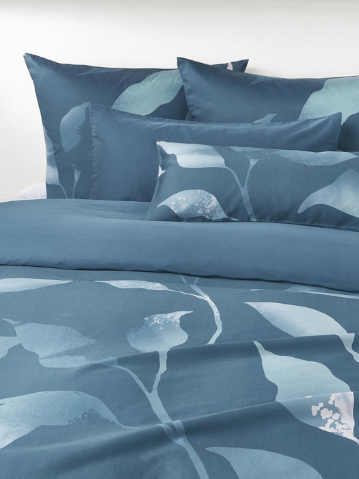 Cotton Sateen Duvet Cover Marino with Floral Print