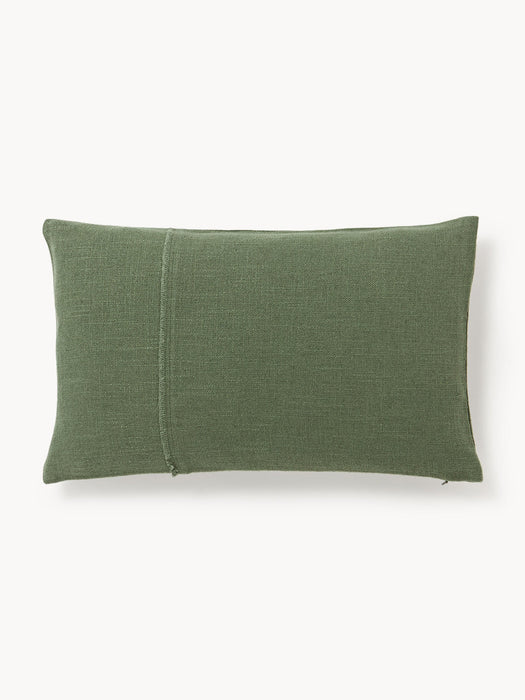 Terre Hand-Woven Cushion Cover with Decorative Seam