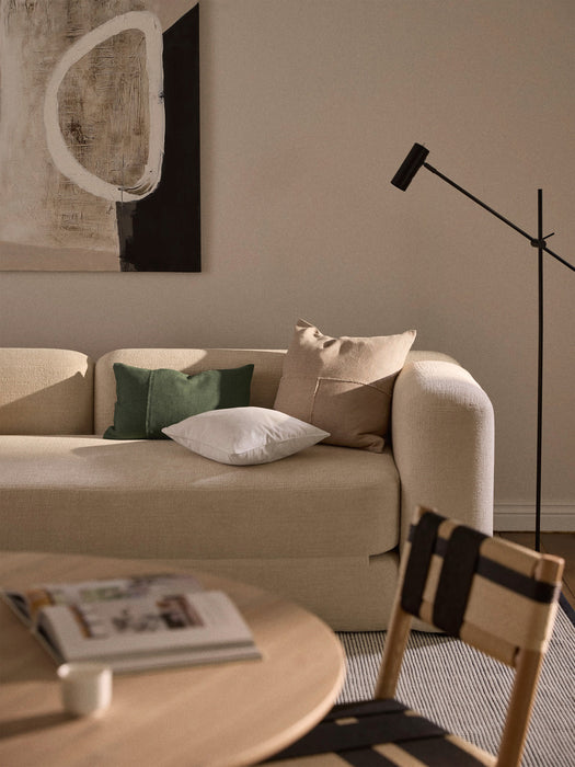 Terre Hand-Woven Cushion Cover with Decorative Seam