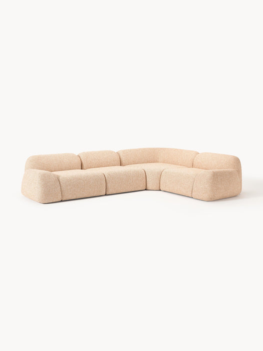 Modular Boucl Corner Sofa Wolke 4-seater
