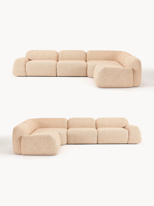Modular Boucl Corner Sofa Wolke 4-seater