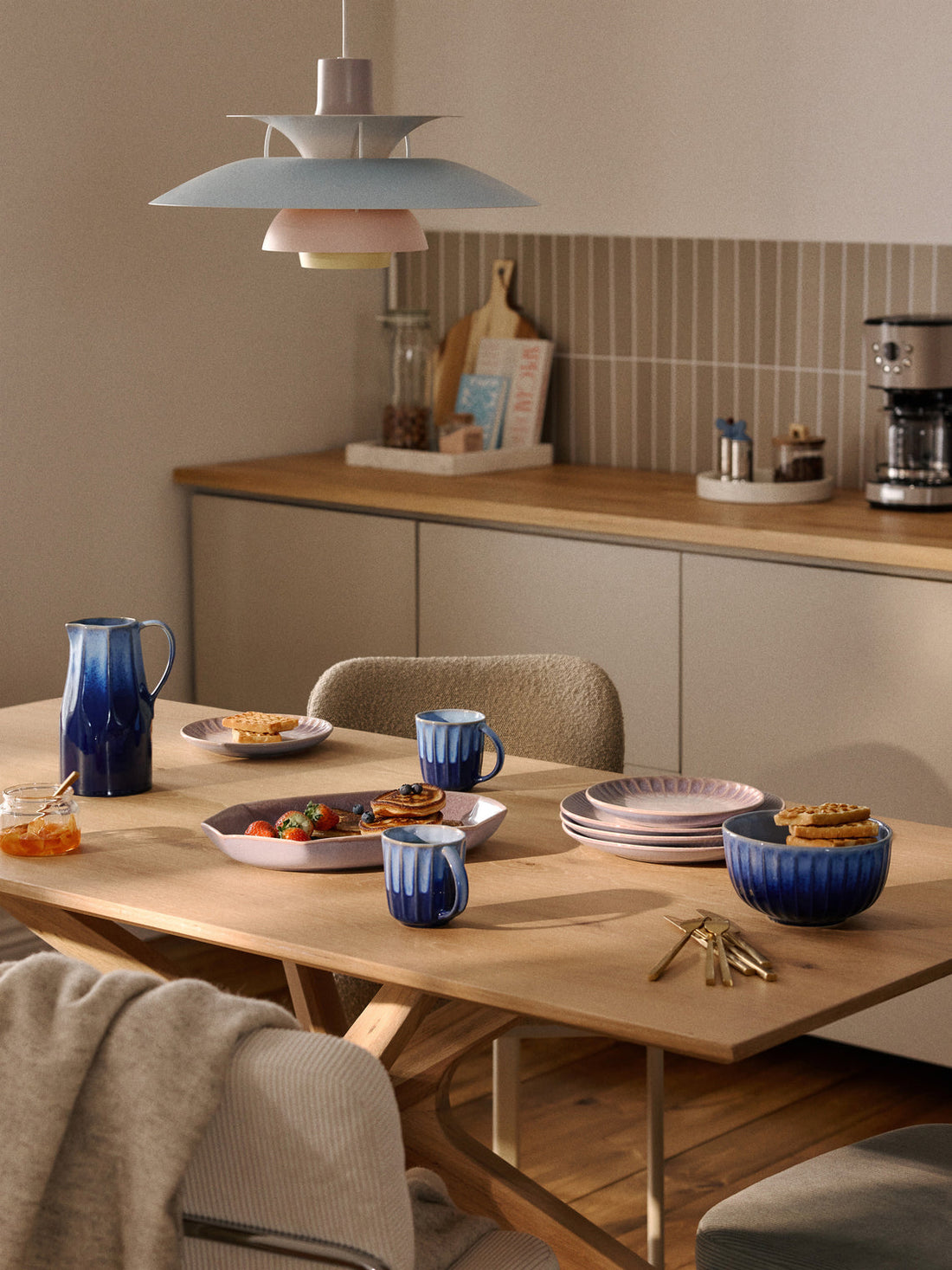 Vinci Handmade Tableware Set with Reactive Glaze, 4 People, Set of 12