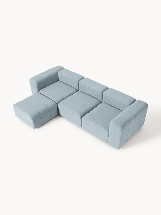 Boucl Modular Sofa Lena 4-seater with Ottoman leftright