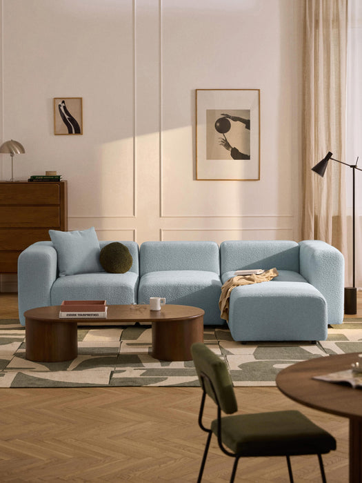 Boucl Modular Sofa Lena 4-seater with Ottoman leftright