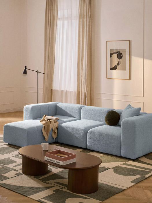 Boucl Modular Sofa Lena 4-seater with Ottoman leftright