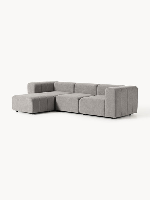 Boucl Modular Sofa Lena 4-seater with Ottoman leftright