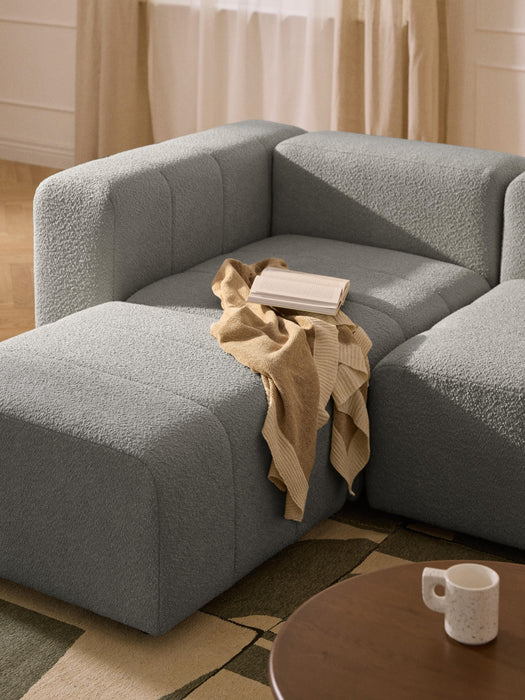 Boucl Modular Sofa Lena 4-seater with Ottoman leftright