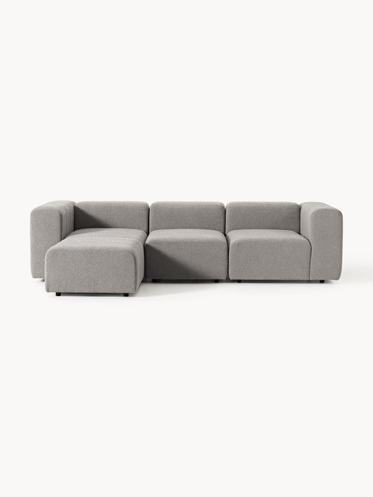 Boucl Modular Sofa Lena 4-seater with Ottoman leftright