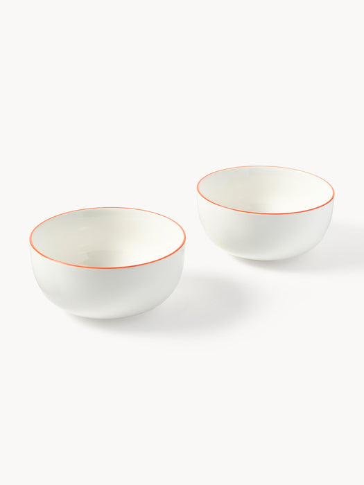 Porcelain Cereal Bowls Facile Set of 2
