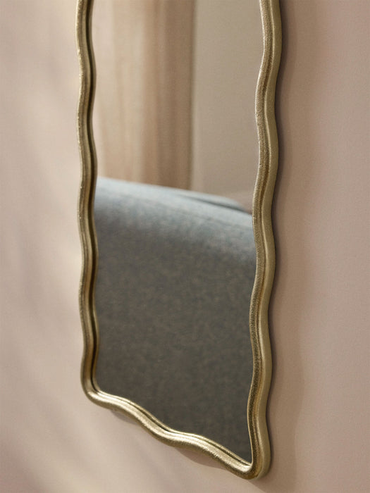 Full Length Mirror Reggie with Wavy Metal Frame
