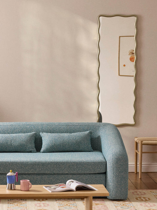 Full Length Mirror Reggie with Wavy Metal Frame