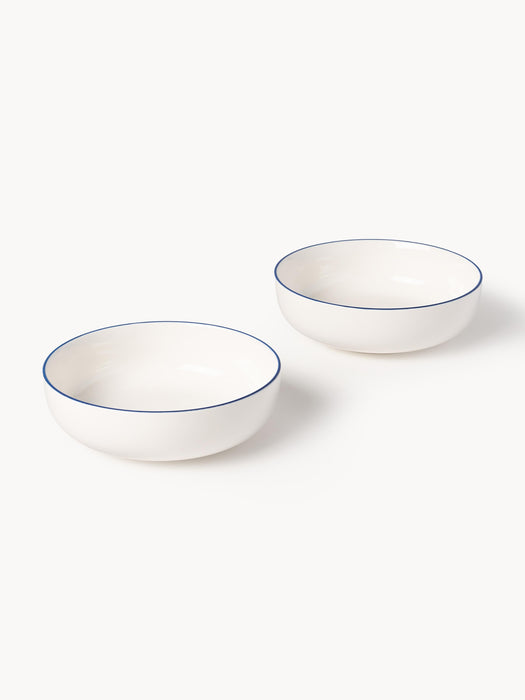 Small Porcelain Soup Plates Facile Set of 2