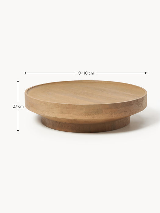 Round XL Mango Wood Coffee Table Benno