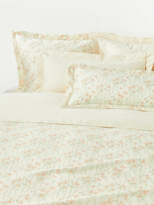 Cotton Sateen Duvet Cover Leticia with Floral Print