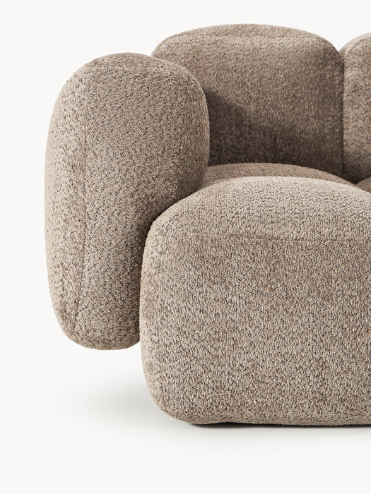 Modular Teddy-Boucl Sofa Tayla 4-seater